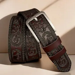 Genuine Leather Western Style Belt for Men and Women 10 Abd7b2410692a47bface6b24b33b34d44m