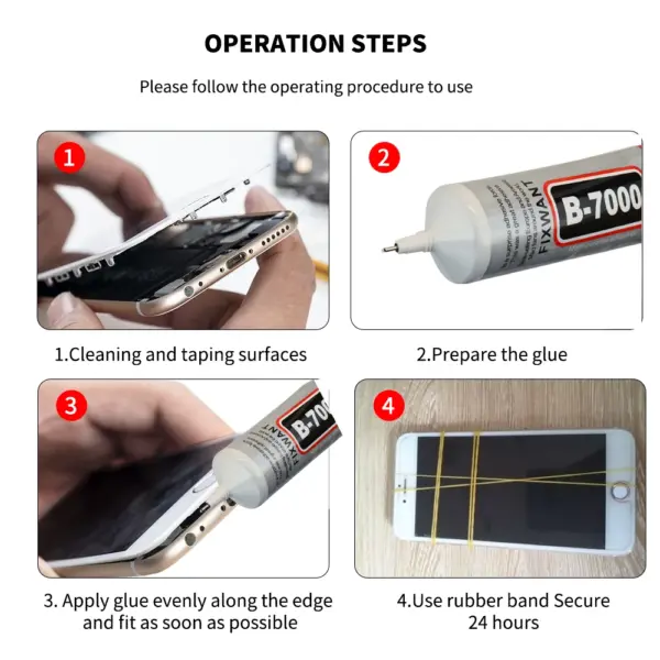 B-7000 Transparent Repair Glue for Phones 15ML - Image 5
