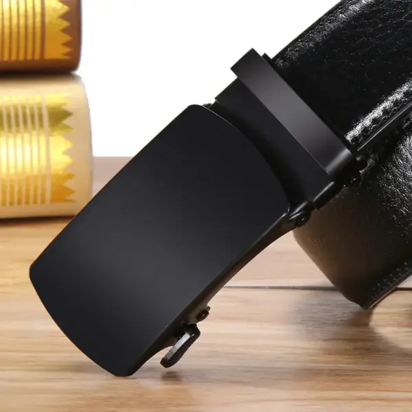 Men's Genuine Leather Wide Belt - Image 5
