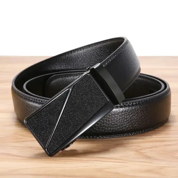 Men's Genuine Leather Wide Belt - Image 6