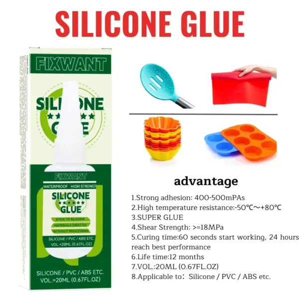FIXWANT Silicone Glue 20ML for Silicone Bonding - Image 2