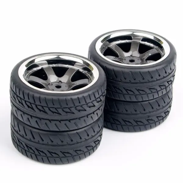 12mm Hex Rubber RC Car Wheels Set for 1:10 On-Road - Image 5