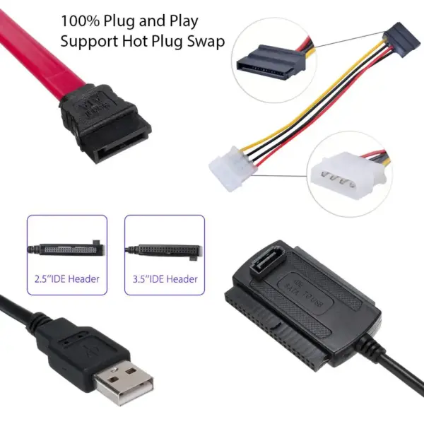 USB 2.0 to SATA IDE Hard Drive Adapter Kit - Image 6