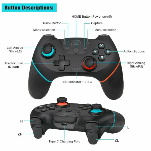 Wireless Pro Controller for Nintendo Switch - Image 6