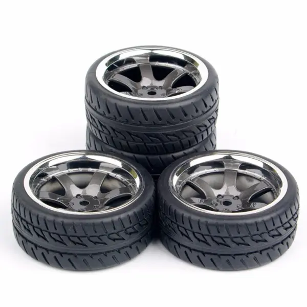 12mm Hex Rubber RC Car Wheels Set for 1:10 On-Road - Image 4