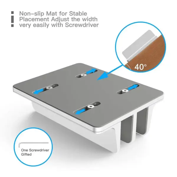 OZKVVM Double Vertical Laptop Stand for Macbook - Image 4