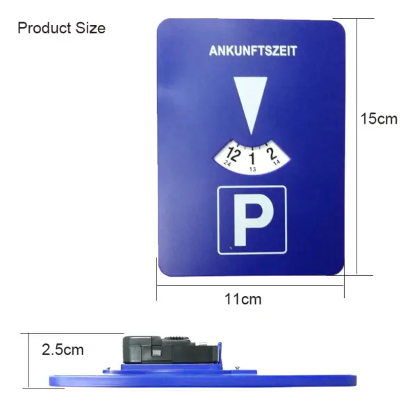 Blue Parking Disc Timer Clock for All Vehicles - Image 5