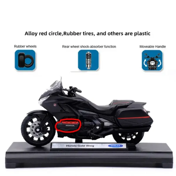 2020 Honda Gold Wing Diecast Motorcycle Model 1/18 - Image 3