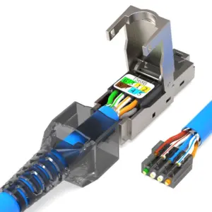 CAT7 RJ45 Connector 50U No Crimping Tool Required