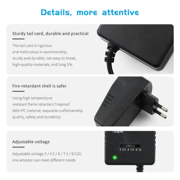 Adjustable Multi Voltage Power Supply Adapter EU/US - Image 4