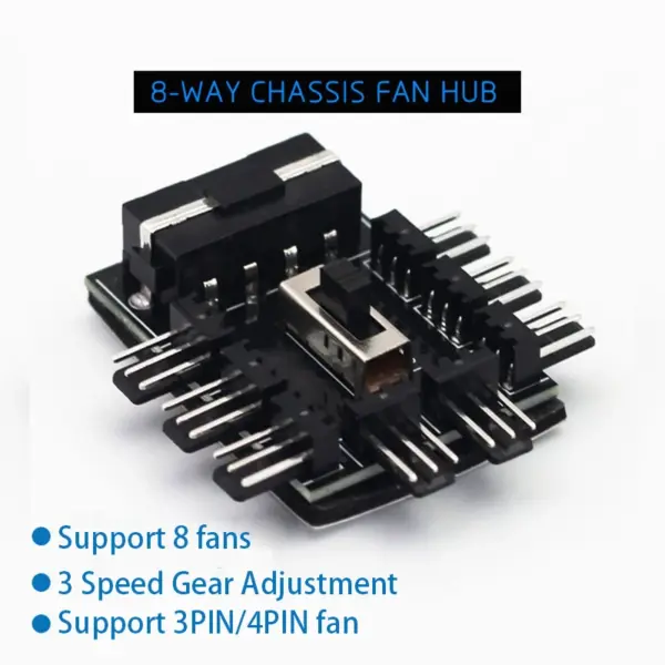 8-Way PWM Fan Splitter Hub for PC Cooling - Image 5