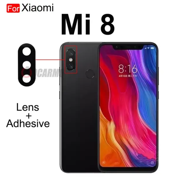 Aocarmo Xiaomi Mi 8-11 Rear Camera Lens Sticker - Image 12