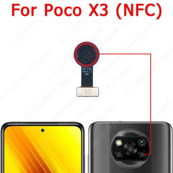 Front and Rear Camera Flex for Xiaomi Poco X3 NFC - Image 8