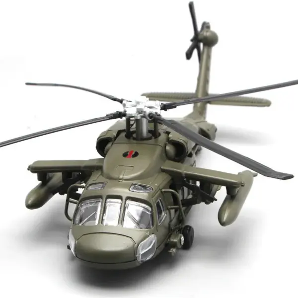 High Simulation Alloy Helicopter Model 1:100 Scale - Image 3