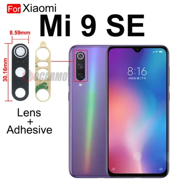 Aocarmo Xiaomi Mi 8-11 Rear Camera Lens Sticker - Image 9