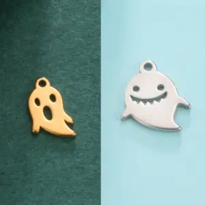 Christmas Ghost & Tree Stainless Steel Charms Set 18 H4241274a82214cb08b00c350c1f0cf45c