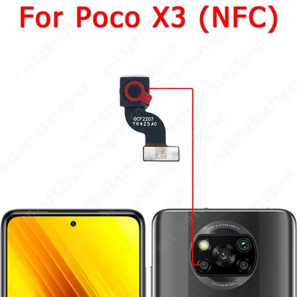 Front and Rear Camera Flex for Xiaomi Poco X3 NFC - Image 6