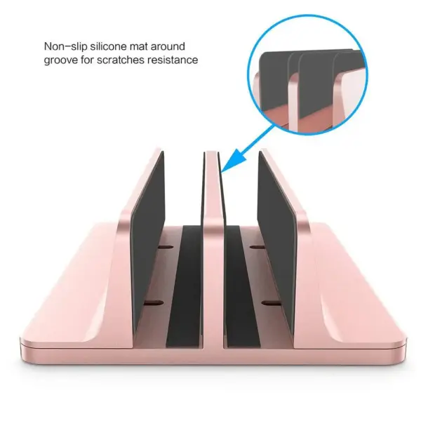 OZKVVM Double Vertical Laptop Stand for Macbook - Image 3