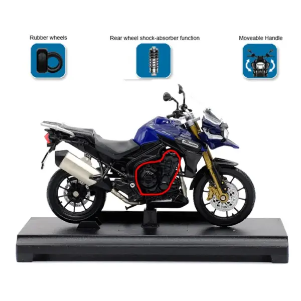 Welly 1:18 Triumph Tiger Explorer Diecast Motorcycle - Image 3