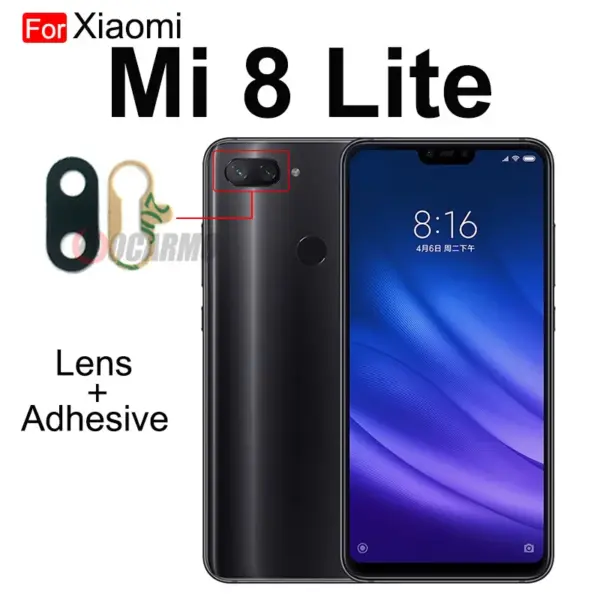 Aocarmo Xiaomi Mi 8-11 Rear Camera Lens Sticker - Image 11