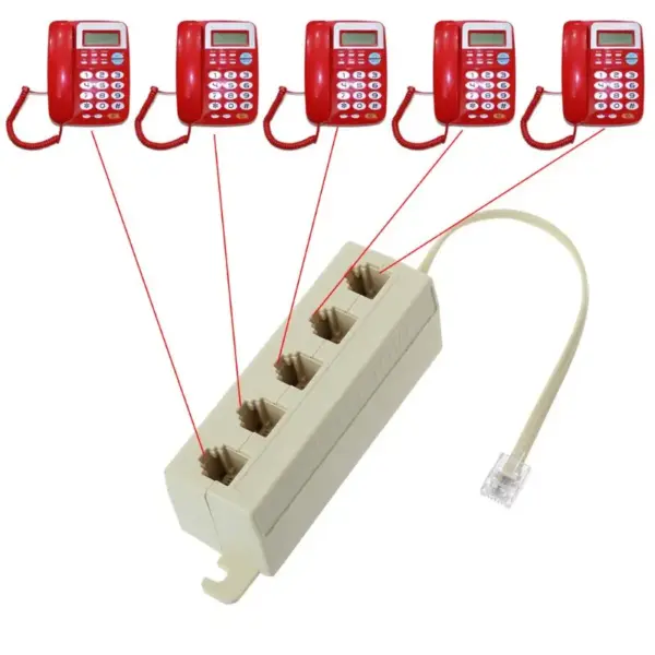 RJ11 Phone Line Splitter 5-Way Adapter - Image 3