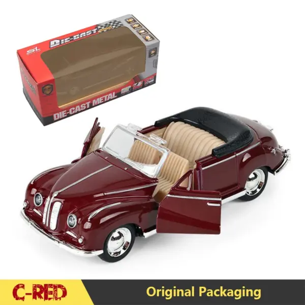 1:32 Alloy BMW Vintage Cabriolet Car Model - Image 12