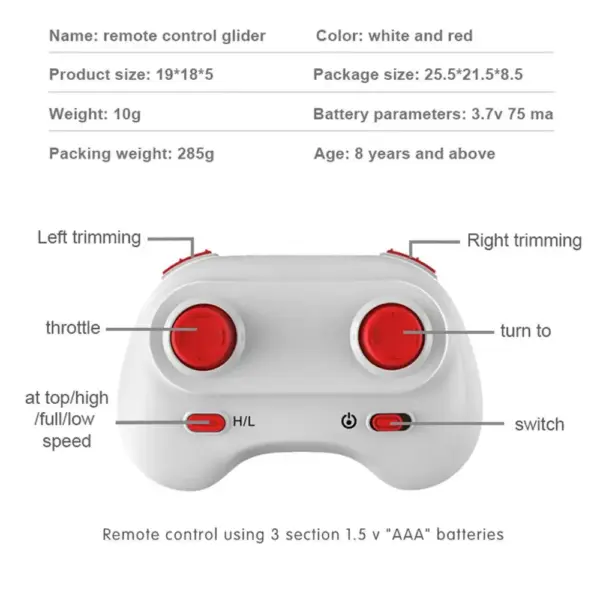 KF606 Mini RC Foam Glider Airplane for Beginners - Image 4