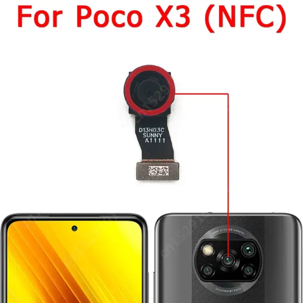 Front and Rear Camera Flex for Xiaomi Poco X3 NFC - Image 7