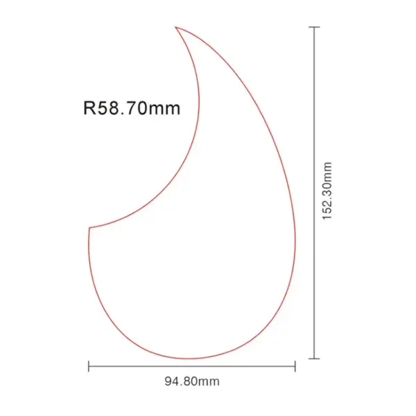 Acoustic Guitar Pickguard OM 18V Style 40-41in - Image 4