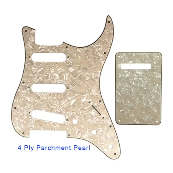 Pleroo SSS Guitar Pickguard with Back Plate for Fender Strat - Image 14