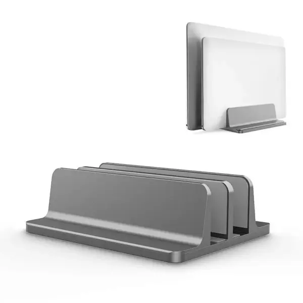 OZKVVM Double Vertical Laptop Stand for Macbook - Image 10