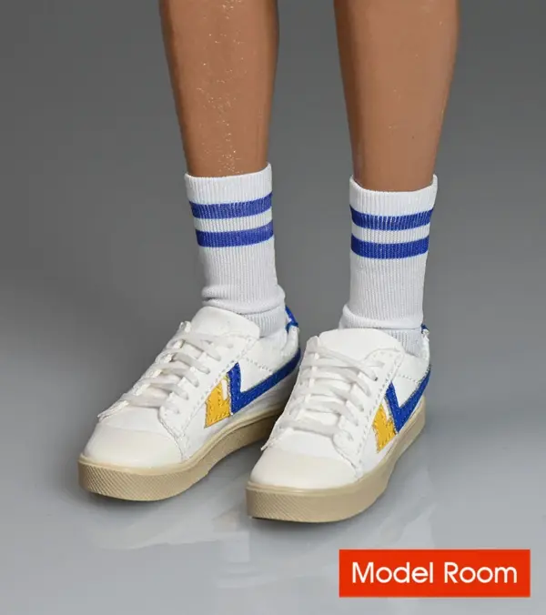 1/6 Scale White Sports Socks for Action Figures - Image 5