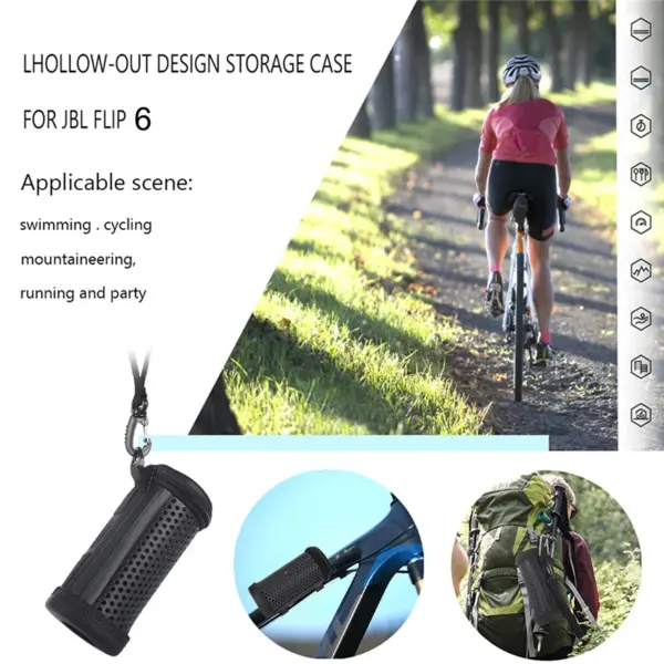 PU Protective Sleeve Case for JBL Flip 6 Waterproof Speaker - Image 6