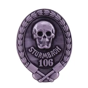 German Skull Combat Badge 106 Antique Brooch