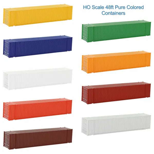 HO Scale 1:87 Shipping Containers Set of 9 - Image 2