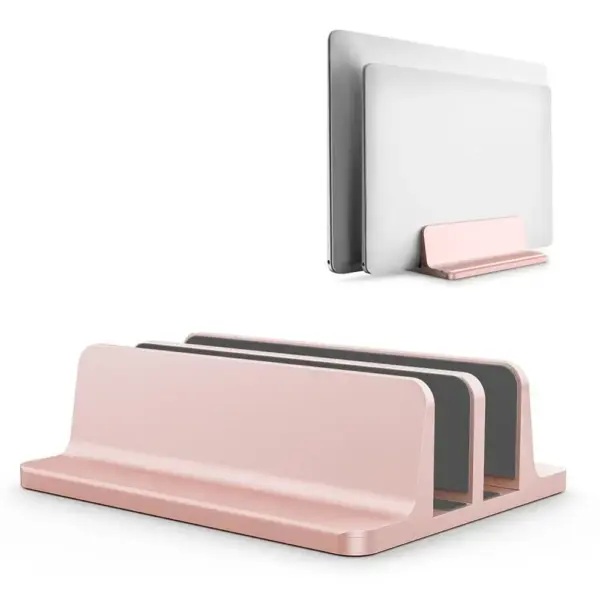 OZKVVM Double Vertical Laptop Stand for Macbook - Image 8