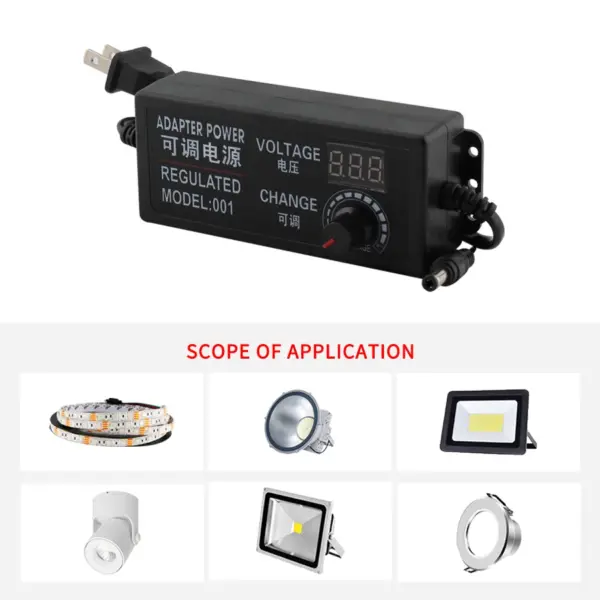 Adjustable 220V to 12V AC/DC Power Adapter for LED - Image 6