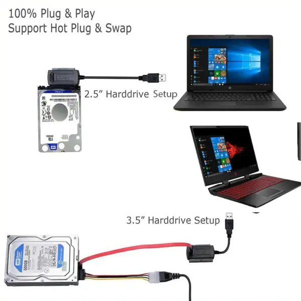 USB 2.0 to SATA IDE Hard Drive Adapter Kit - Image 5
