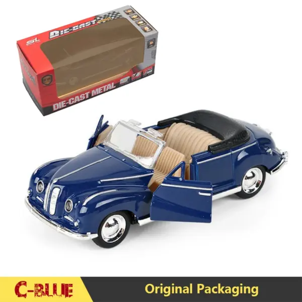 1:32 Alloy BMW Vintage Cabriolet Car Model - Image 10