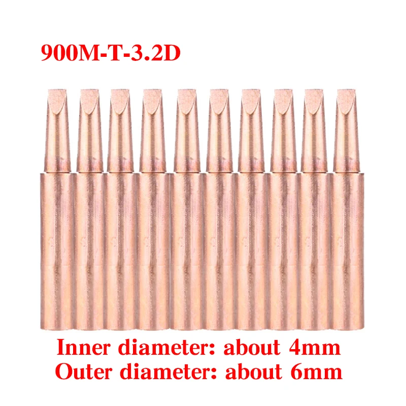 10pcs Copper Soldering Iron Tips for BGA Stations 2 10pcs Copper Soldering Iron Tips for BGA Stations - Image 2