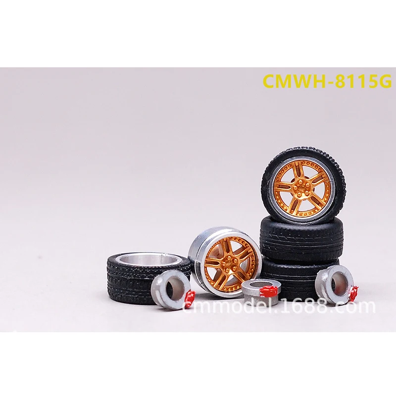 CM Model 1/64 Alloy Wheel & Tire Set for Model Cars 31 CM Model 1/64 Alloy Wheel & Tire Set for Model Cars - Image 31