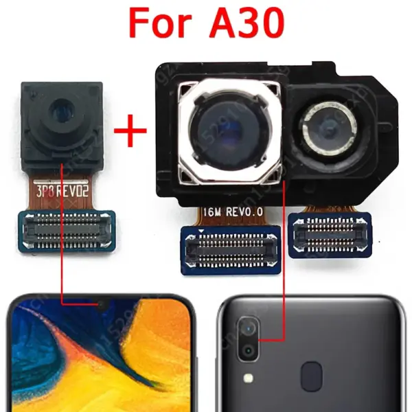 Samsung Galaxy A30s A30 A31 Front & Rear Camera Module - Image 6