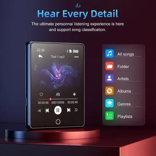 32GB Bluetooth MP3 Player with Touch Screen - Image 4
