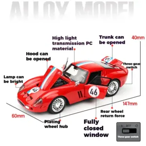 1:32 Scale 250 GTO Diecast Racing Car Model 20 S00a7cc6584644221aba0b142cc124bd1P