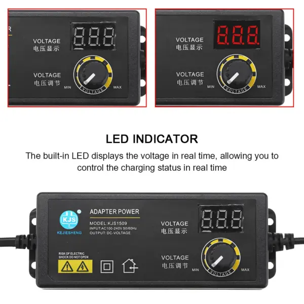 Adjustable 3-36V 60W Power Adapter for Devices - Image 4