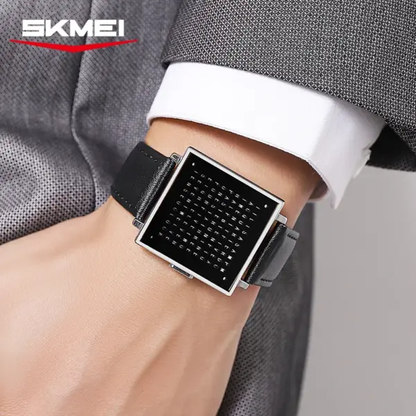 SKMEI 2388 Digital Leather Men's Watch - Image 2