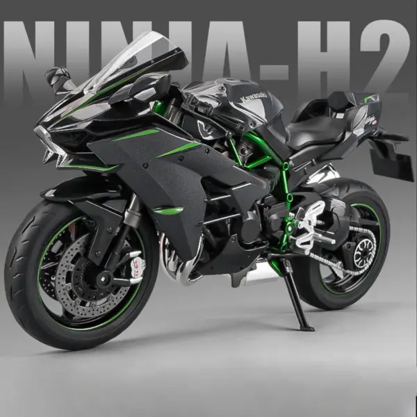 1:9 Kawasaki H2R Ninja V4S Alloy Die Cast Motorcycle Model - Image 17