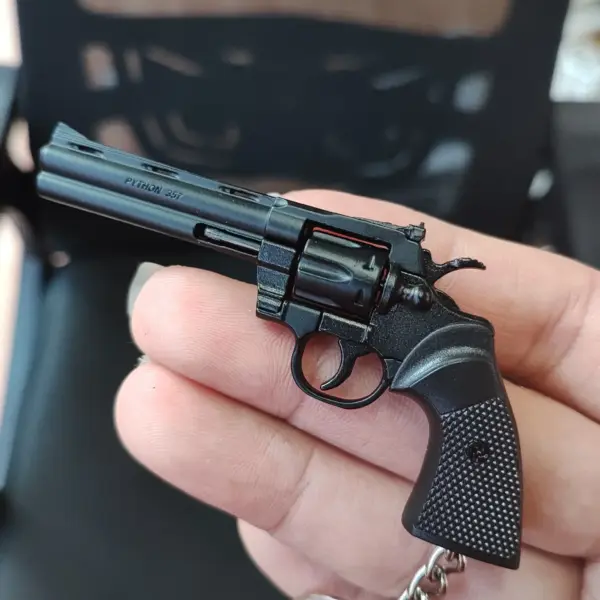 Miniature Desert Eagle Revolver Keychain Pendant - Image 10