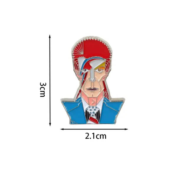 Red Hair Rocker Brooch Creative Cartoon Pin - Image 6