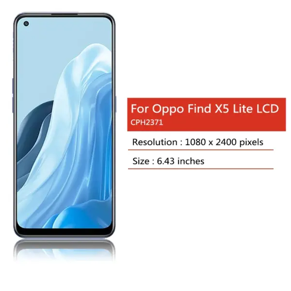 6.43 inches Oppo Find X5 Lite LCD Display Touch Screen Replacement - Image 2